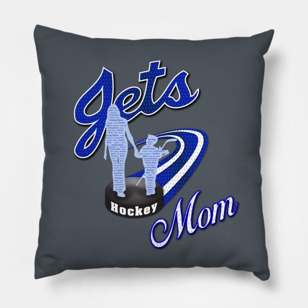 Jets Hockey Mom Pillow by krisk9k