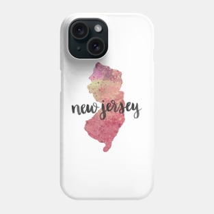 new jersey - calligraphy and abstract state outline Phone Case