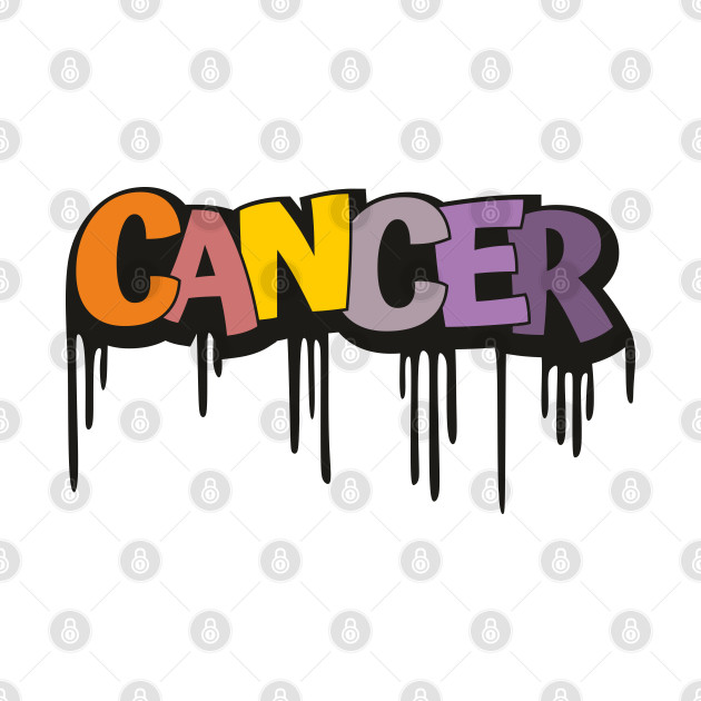 Cancer Zodiac Sign with Dripping Letters - Zodiac Signs ...