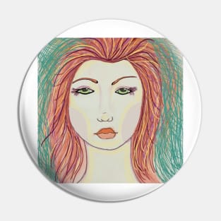 Lioness in the Wild digital art Pin