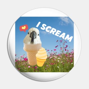 Ice cream I scream cockatoo joke parrot funny Pin