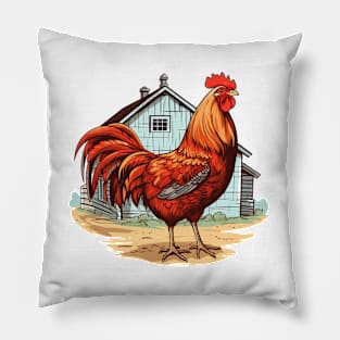 Colorful Rooster Pillow