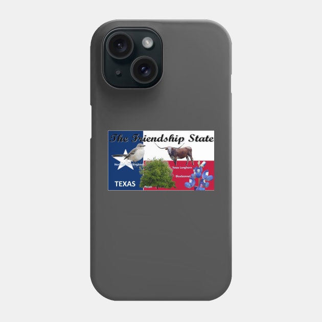 Texas State Flag and Symbols Phone Case by Battlefoxx Living Earth
