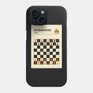 The Sicilian Defense Chess Opening Vintage Book Cover Poster Style Phone Case