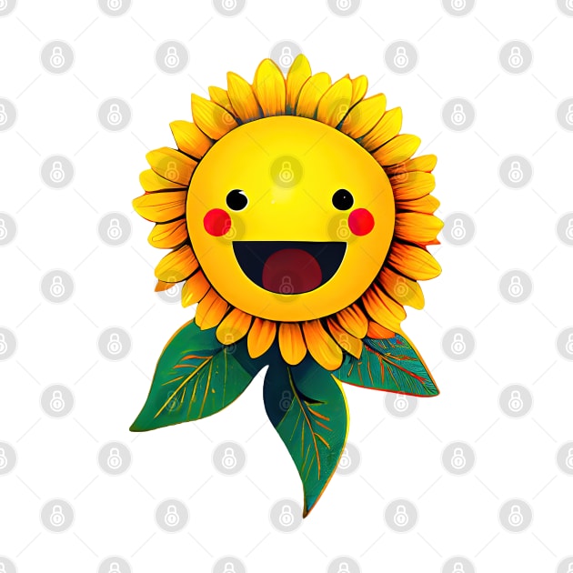 Bright and Cheerful Sunflower by Vooble