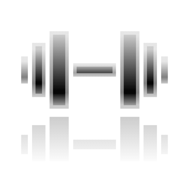 FITNESS LOGO Minimalist Equalizer in the form of dumbbells by elkingrueso