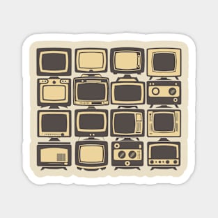 Vintage TV sets Magnet