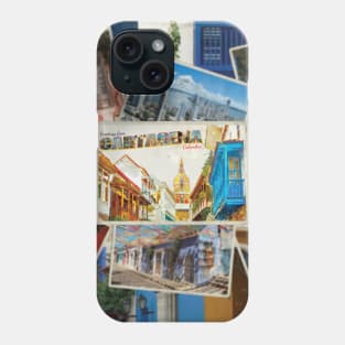 Greetings from Cartagena in Colombia Vintage style retro souvenir Phone Case