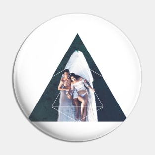 Surfboard Love Geometric Photography Pin