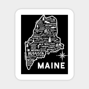 Maine Map Magnet