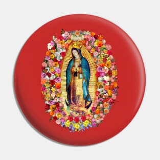 Our Lady of Guadalupe Mexican Virgin Mary Saint Mexico Catholic Mask Pin