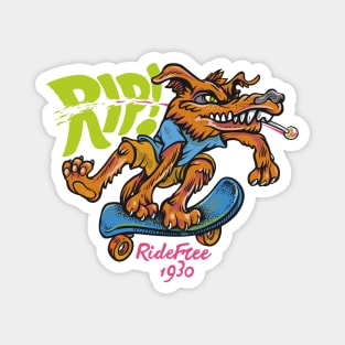 RIP! RIDEFREE 1930 WOO-O-LFIRIDER Magnet