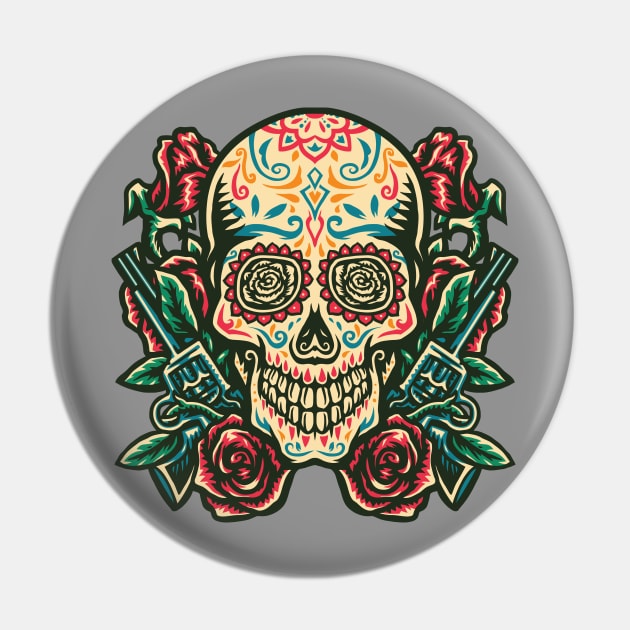 Calevera y rosas - dia de muertos - clean design Pin by verde