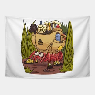 I Love Camping Crab Camping Cute Crab Animals Lover Tapestry