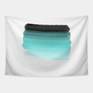 Blue brush abstract art stripes Tapestry