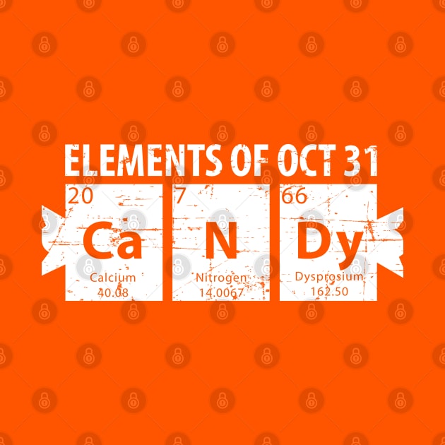 Elements of 31 October Periodic Table Halloween by sheepmerch