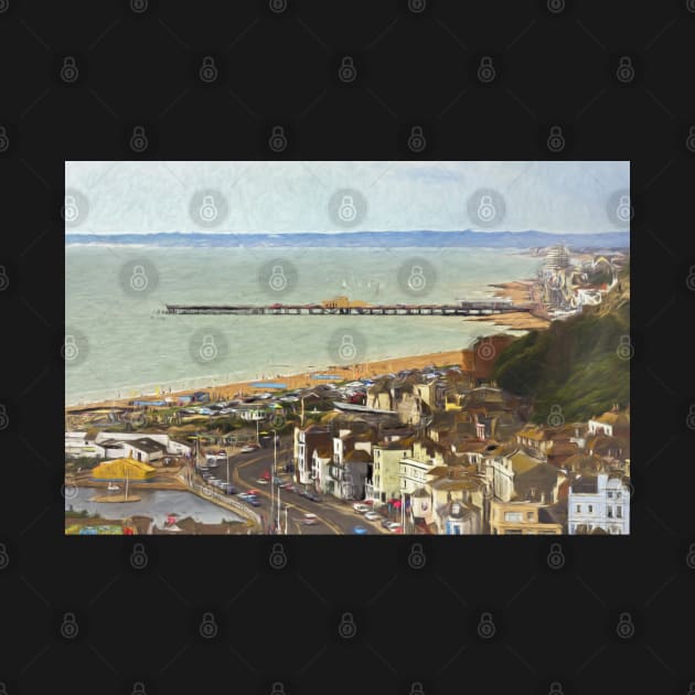 Hastings From Above as Digital Art by IanWL