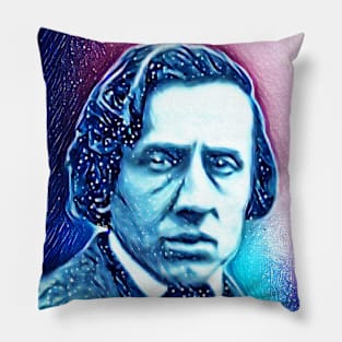Frédéric Chopin Snow Portrait | Frédéric Chopin Artwork 13 Pillow