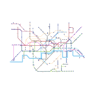 Spirograph London Underground Map T-Shirt