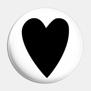 Black Heart modern design, black and white pattern. Heart Love symbol Pin