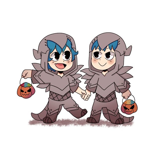 Halloween Trouble Twins by Dragnoodles