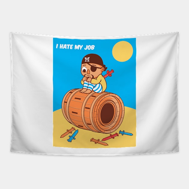 i hate my job Tapestry by Eoli Studio