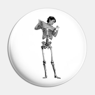 Skeleton Woman Pin
