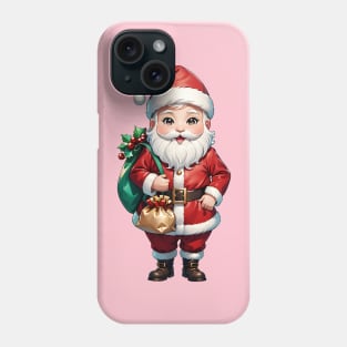 A jolly Santa Claus with a sack full of gifts Phone Case