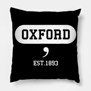 Oxford Comma Tshirt  Funny English Teacher Pillow