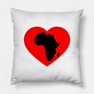 Africa Heart, African, African American Pillow