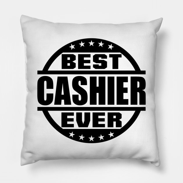 Best Cashier Ever Pillow by colorsplash