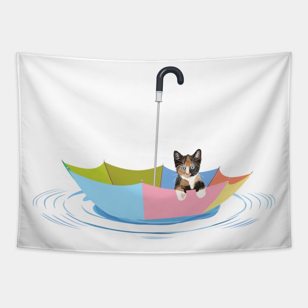 Kitten Cruise Tapestry by zomboy