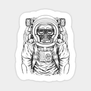 Skeletal astronaut Magnet