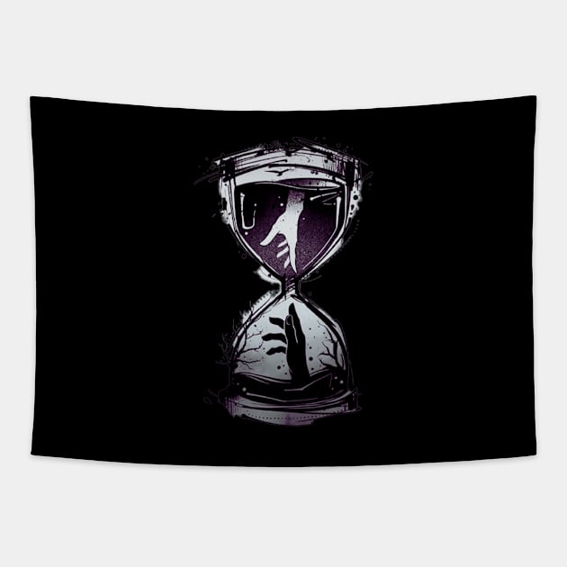 Time Left Artwork Tapestry by We Connect Store