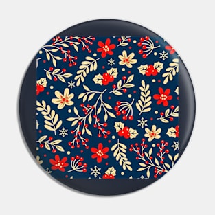 Winter Floral Seamless Pattern  Pin