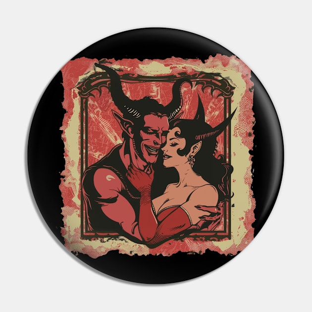 Devil Couple Loving in Hell Pin by Vlaa