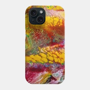 multicolored marble abstract design Phone Case