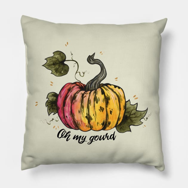 Oh My Gourd Pillow by Ellen Wilberg