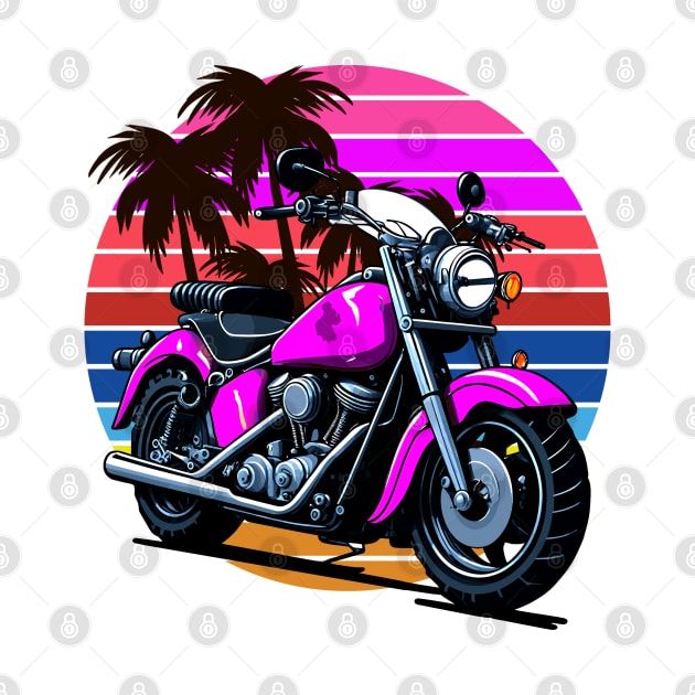 retro motorcycle by Rusty Lynx Design