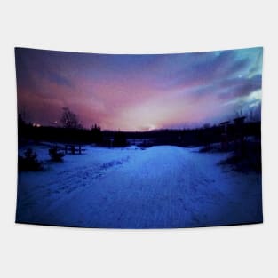 Winter sky Tapestry