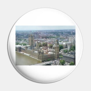 Palace of Westminster London Eye view Pin