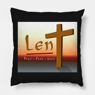 Lent - Pray Fast Give Pillow