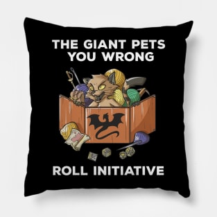 RPG Pen and Paper PnP Cat Roleplaying Cats Meme DM Gift Idea Pillow