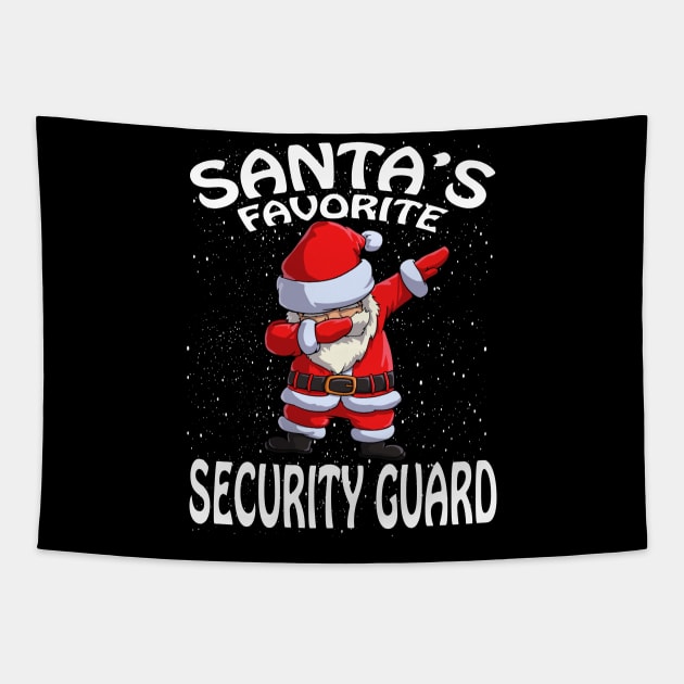 Santas Favorite Security Guard Christmas Tapestry by intelus