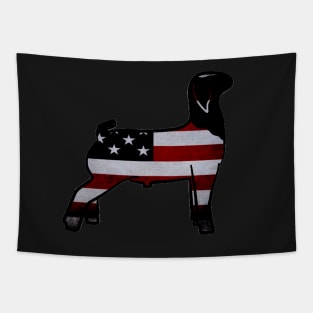 American Flag Market Goat - NOT FOR RESALE WITHOUT PERMISSION Tapestry