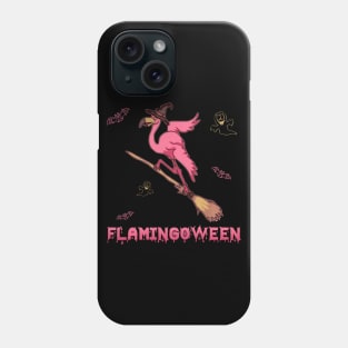 Flamingoween Shirt Funny Flamingoween Witch Halloween Phone Case
