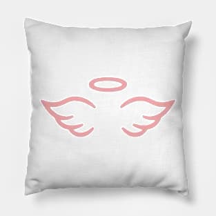 angel wings pink Pillow