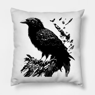 black raven Pillow