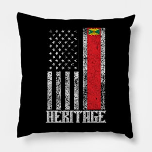 Grenada Hispanic Heritage destressed flag Pillow