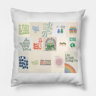 cool poster prints collage Pillow